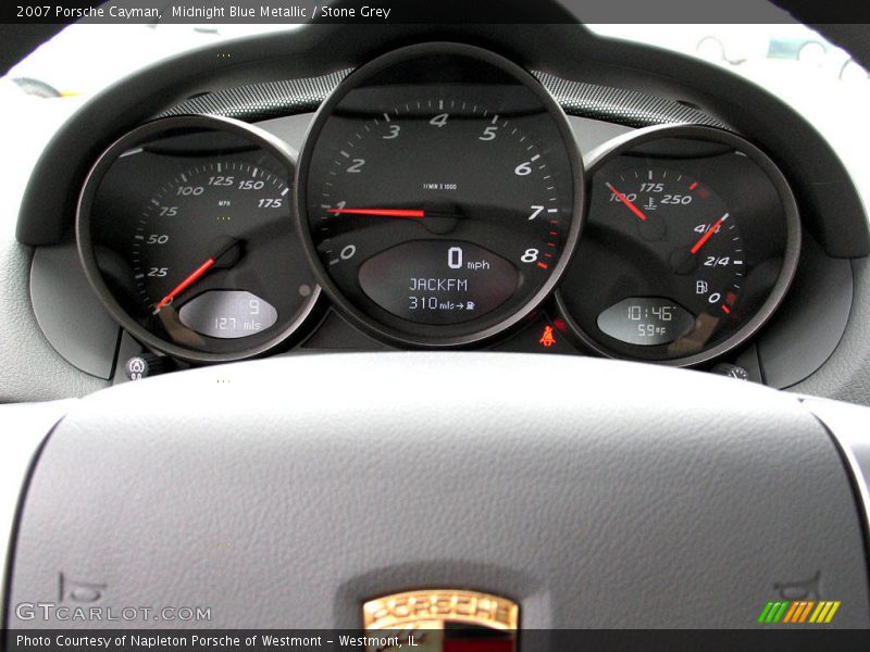 Midnight Blue Metallic / Stone Grey 2007 Porsche Cayman