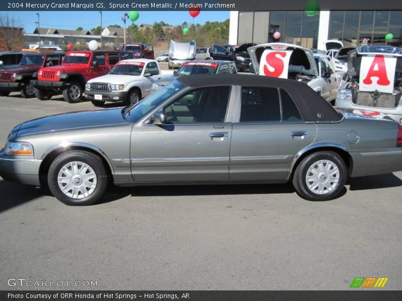 Spruce Green Metallic / Medium Parchment 2004 Mercury Grand Marquis GS