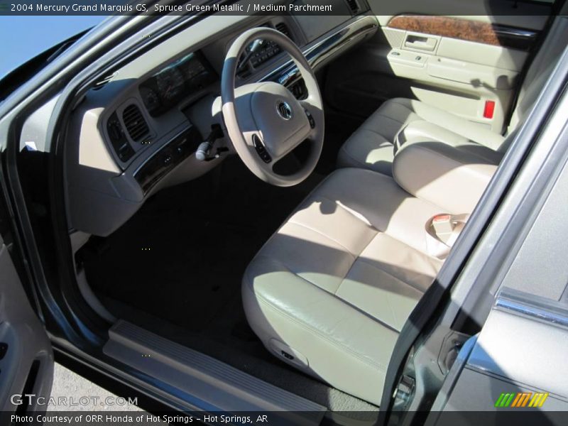 Spruce Green Metallic / Medium Parchment 2004 Mercury Grand Marquis GS