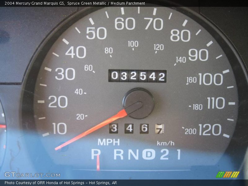 Spruce Green Metallic / Medium Parchment 2004 Mercury Grand Marquis GS