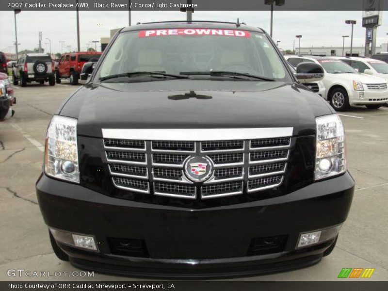 Black Raven / Cocoa/Light Cashmere 2007 Cadillac Escalade AWD