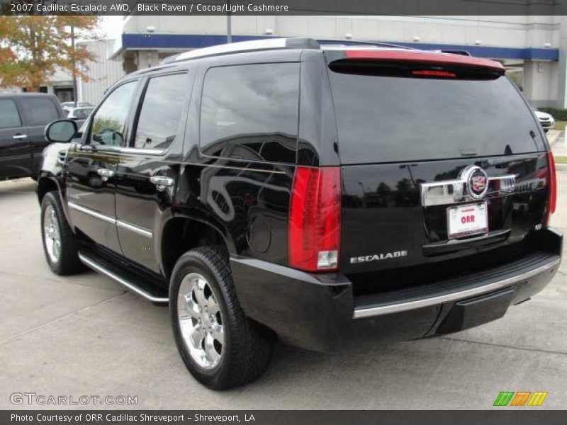 Black Raven / Cocoa/Light Cashmere 2007 Cadillac Escalade AWD