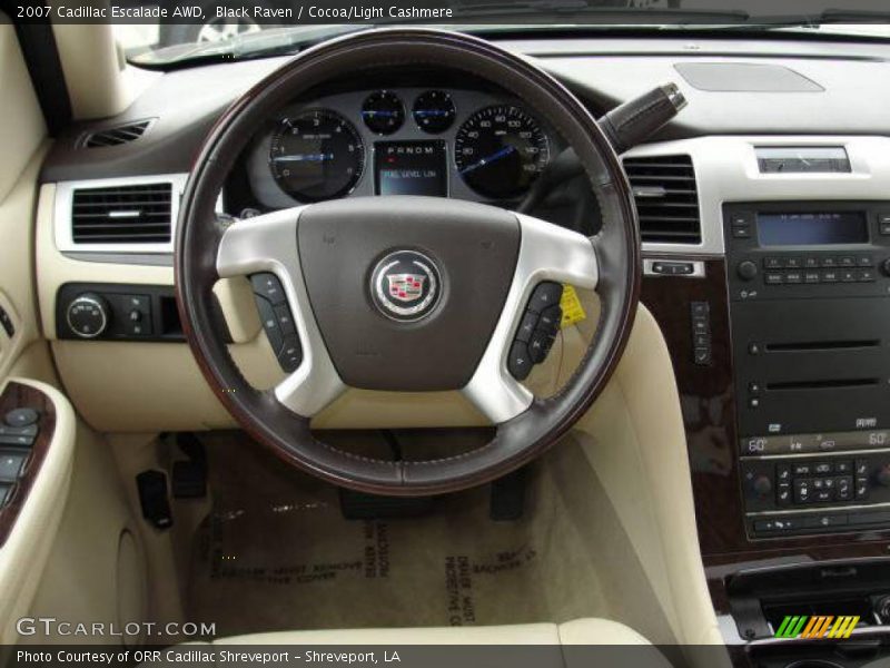 Black Raven / Cocoa/Light Cashmere 2007 Cadillac Escalade AWD