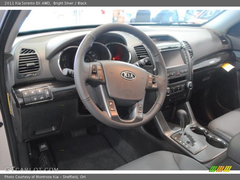 Bright Silver / Black 2011 Kia Sorento EX AWD