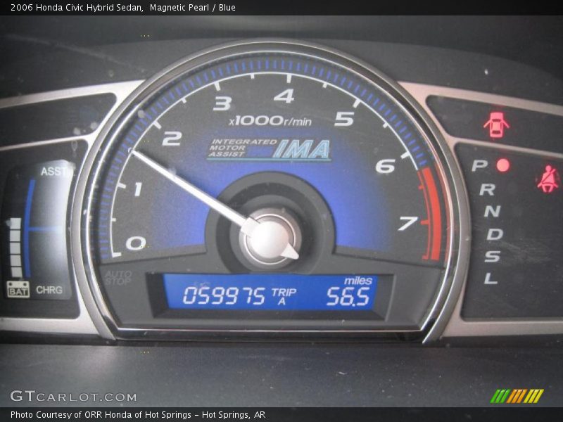 Magnetic Pearl / Blue 2006 Honda Civic Hybrid Sedan