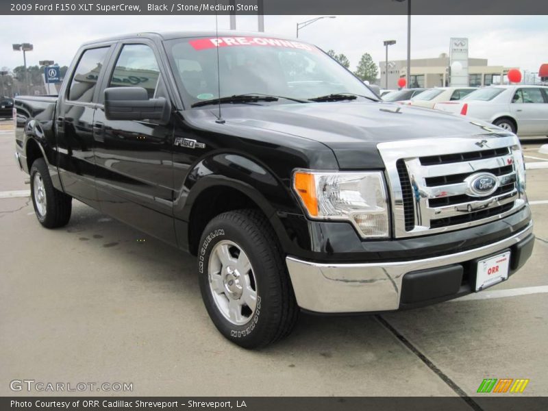 Black / Stone/Medium Stone 2009 Ford F150 XLT SuperCrew