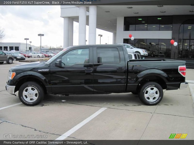 Black / Stone/Medium Stone 2009 Ford F150 XLT SuperCrew