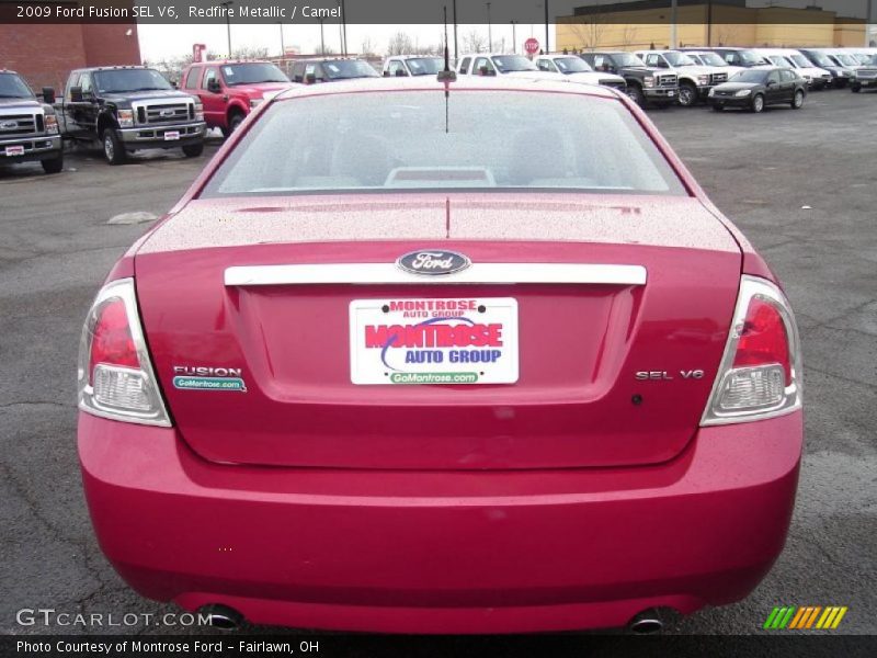 Redfire Metallic / Camel 2009 Ford Fusion SEL V6