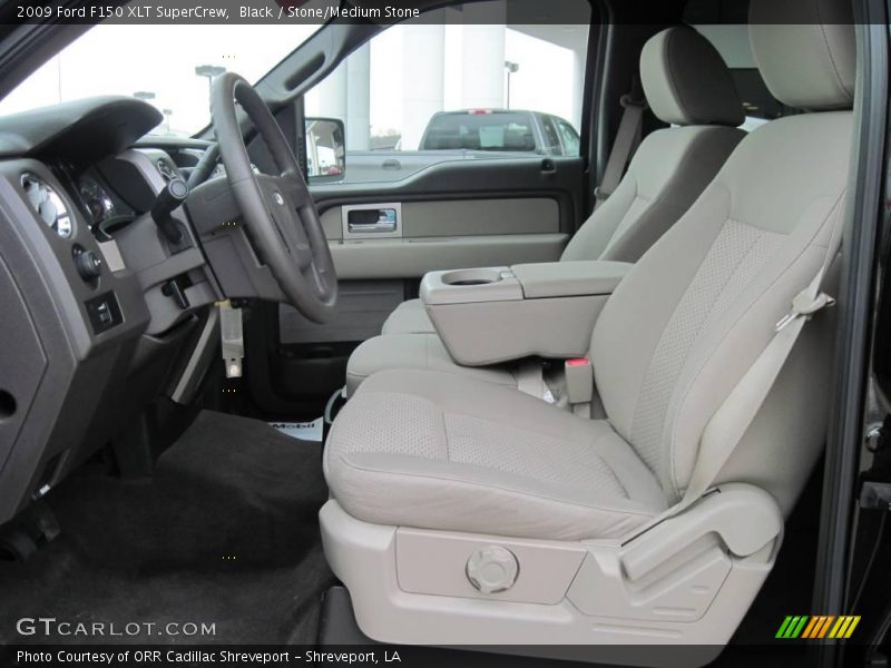 Black / Stone/Medium Stone 2009 Ford F150 XLT SuperCrew