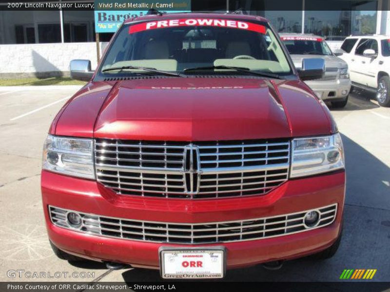 Vivid Red Metallic / Camel 2007 Lincoln Navigator Luxury