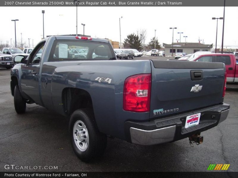 Blue Granite Metallic / Dark Titanium 2007 Chevrolet Silverado 2500HD Work Truck Regular Cab 4x4