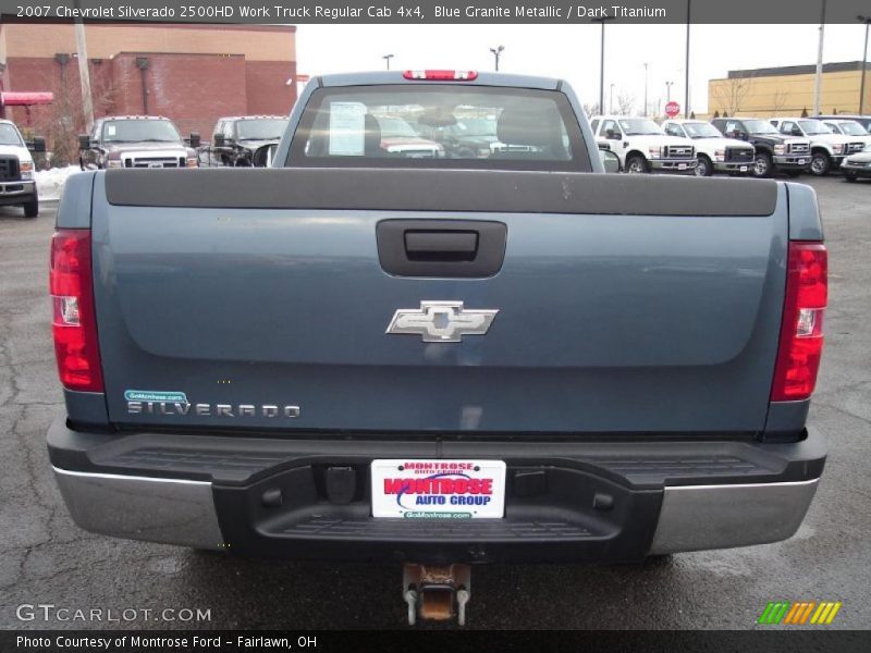 Blue Granite Metallic / Dark Titanium 2007 Chevrolet Silverado 2500HD Work Truck Regular Cab 4x4