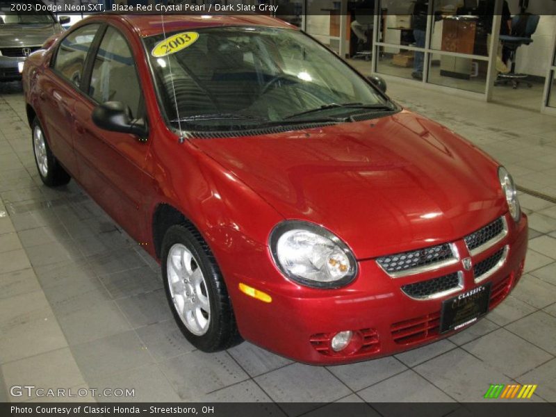 Blaze Red Crystal Pearl / Dark Slate Gray 2003 Dodge Neon SXT