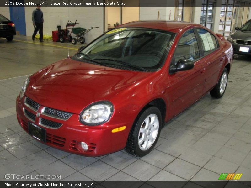 Blaze Red Crystal Pearl / Dark Slate Gray 2003 Dodge Neon SXT