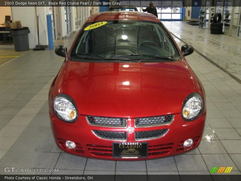 Blaze Red Crystal Pearl / Dark Slate Gray 2003 Dodge Neon SXT