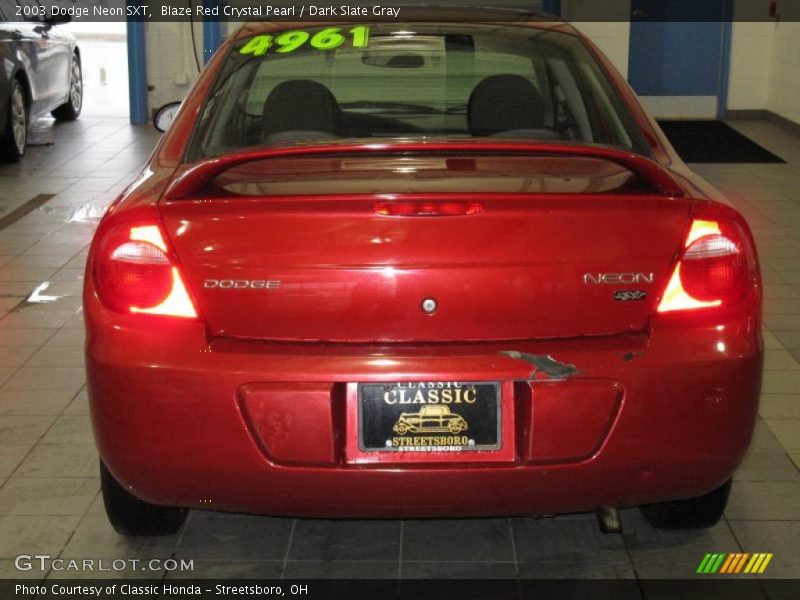 Blaze Red Crystal Pearl / Dark Slate Gray 2003 Dodge Neon SXT