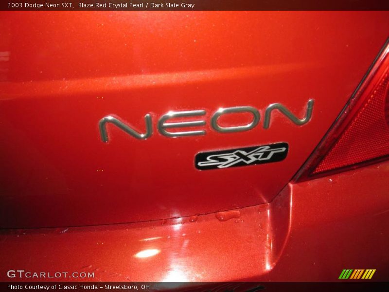 Blaze Red Crystal Pearl / Dark Slate Gray 2003 Dodge Neon SXT