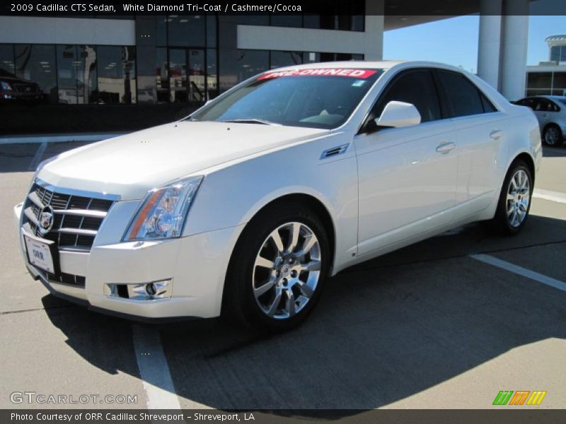White Diamond Tri-Coat / Cashmere/Cocoa 2009 Cadillac CTS Sedan