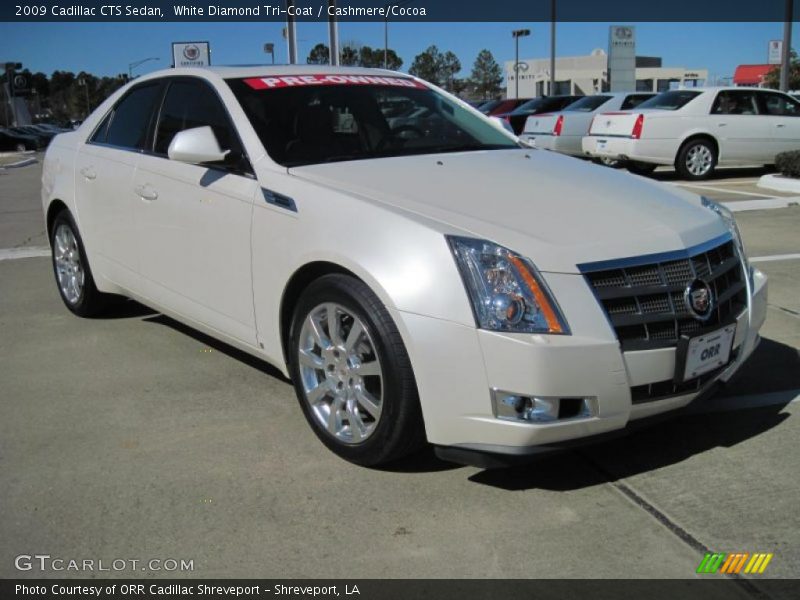 White Diamond Tri-Coat / Cashmere/Cocoa 2009 Cadillac CTS Sedan