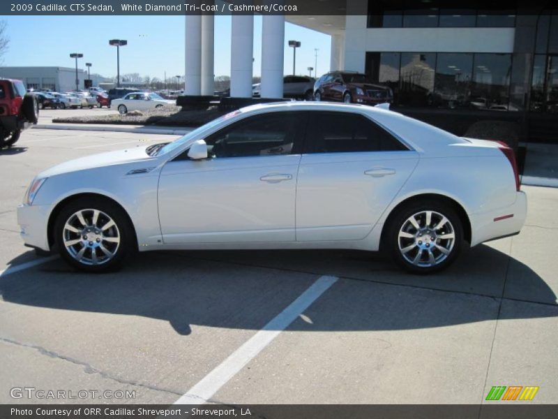 White Diamond Tri-Coat / Cashmere/Cocoa 2009 Cadillac CTS Sedan