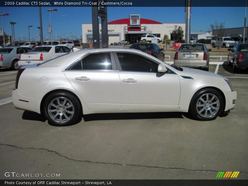 White Diamond Tri-Coat / Cashmere/Cocoa 2009 Cadillac CTS Sedan