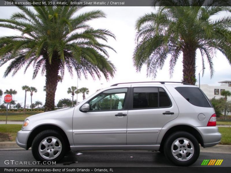 Brilliant Silver Metallic / Charcoal 2004 Mercedes-Benz ML 350 4Matic