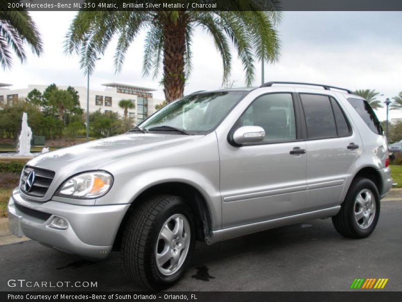 Brilliant Silver Metallic / Charcoal 2004 Mercedes-Benz ML 350 4Matic