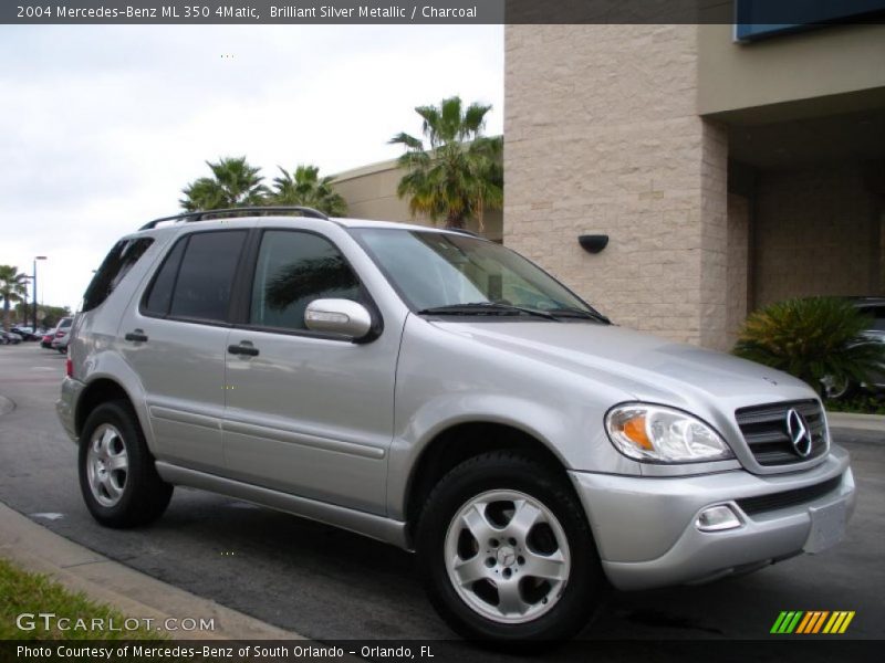 Brilliant Silver Metallic / Charcoal 2004 Mercedes-Benz ML 350 4Matic