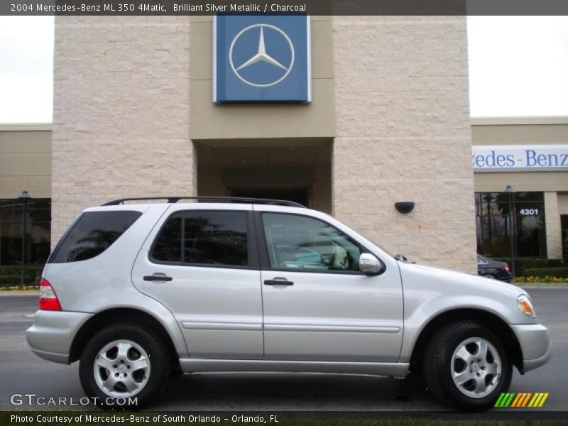 Brilliant Silver Metallic / Charcoal 2004 Mercedes-Benz ML 350 4Matic