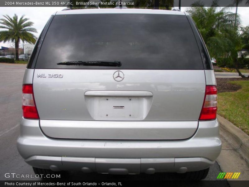 Brilliant Silver Metallic / Charcoal 2004 Mercedes-Benz ML 350 4Matic