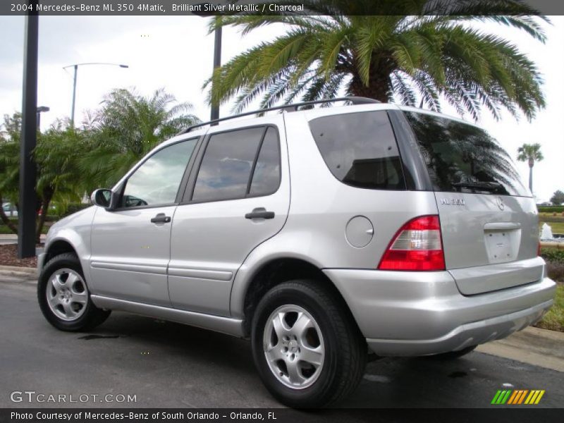 Brilliant Silver Metallic / Charcoal 2004 Mercedes-Benz ML 350 4Matic
