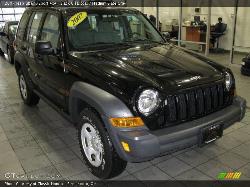 Black Clearcoat / Medium Slate Gray 2007 Jeep Liberty Sport 4x4