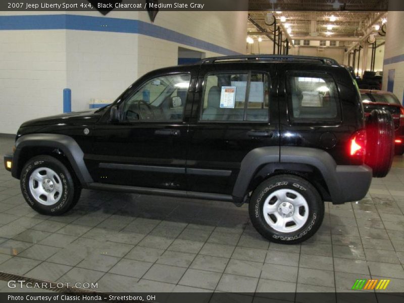 Black Clearcoat / Medium Slate Gray 2007 Jeep Liberty Sport 4x4