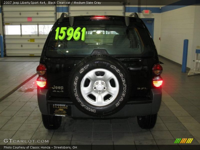 Black Clearcoat / Medium Slate Gray 2007 Jeep Liberty Sport 4x4