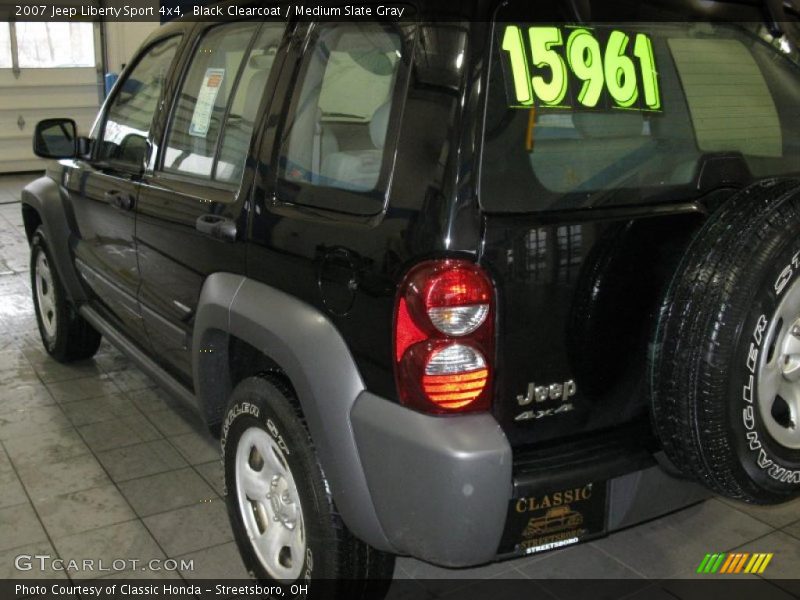 Black Clearcoat / Medium Slate Gray 2007 Jeep Liberty Sport 4x4