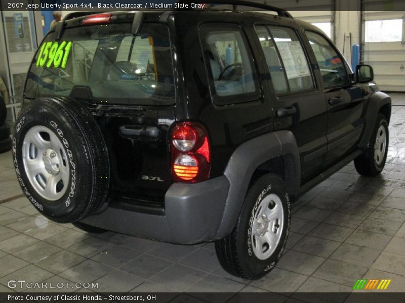 Black Clearcoat / Medium Slate Gray 2007 Jeep Liberty Sport 4x4