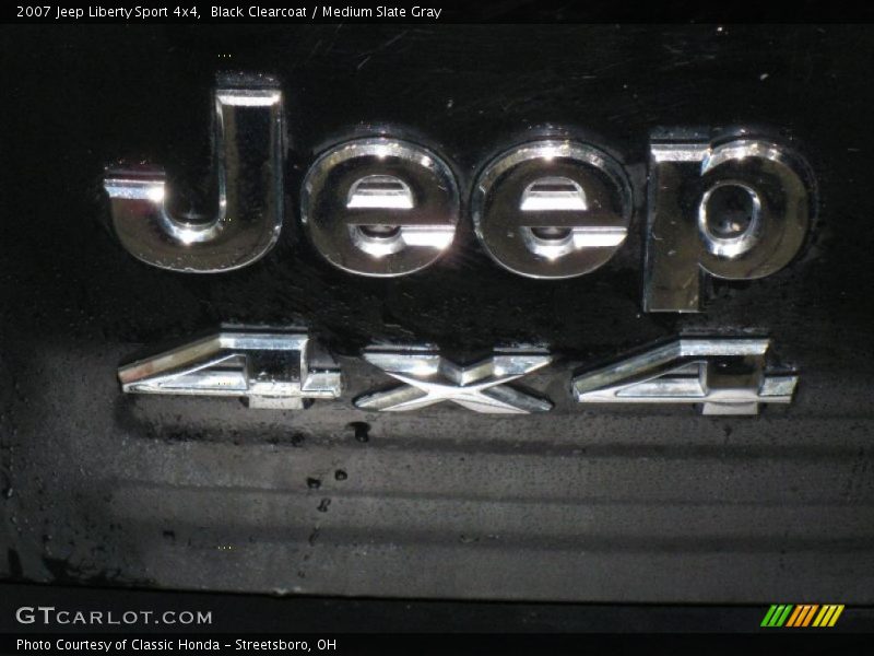 Black Clearcoat / Medium Slate Gray 2007 Jeep Liberty Sport 4x4
