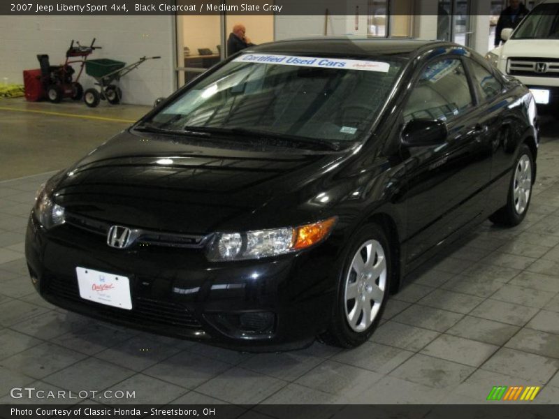 Black Clearcoat / Medium Slate Gray 2007 Jeep Liberty Sport 4x4