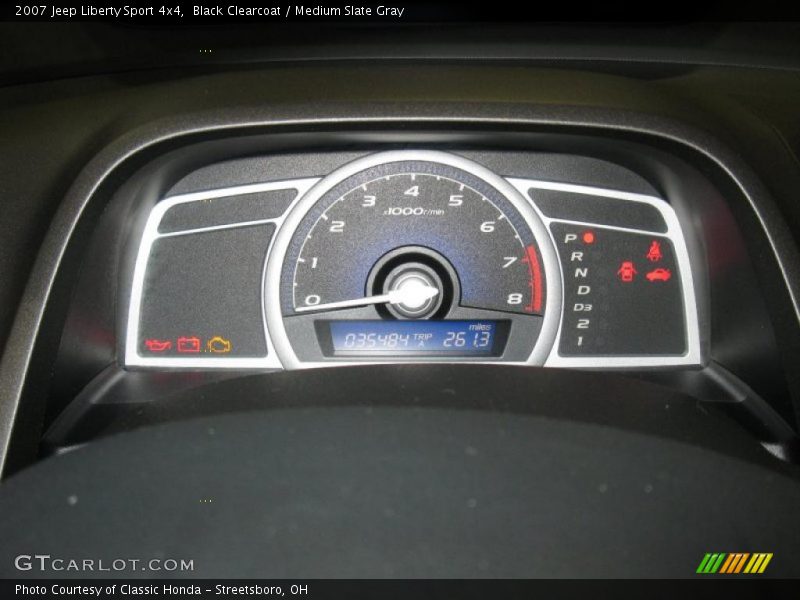 Black Clearcoat / Medium Slate Gray 2007 Jeep Liberty Sport 4x4
