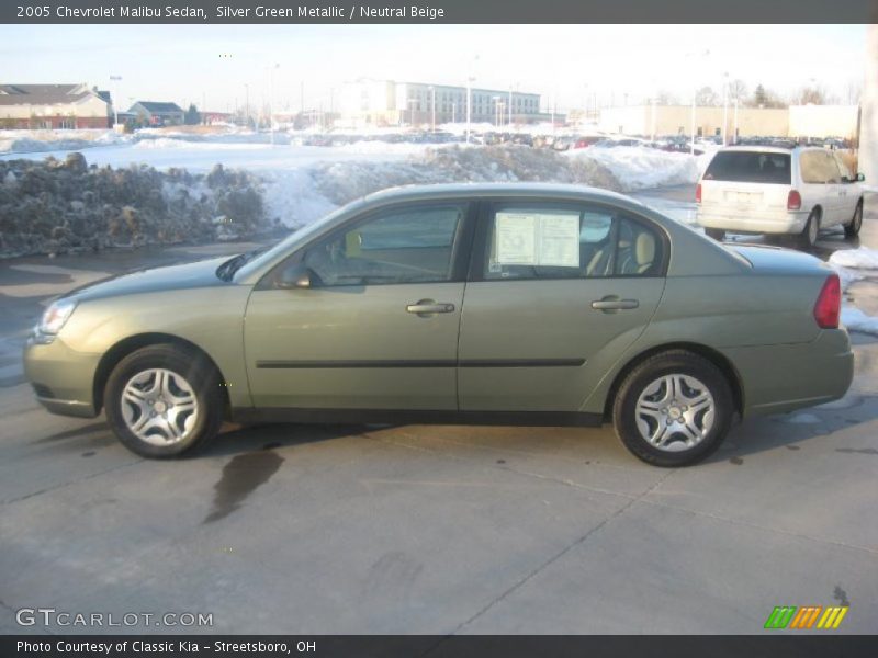 Silver Green Metallic / Neutral Beige 2005 Chevrolet Malibu Sedan