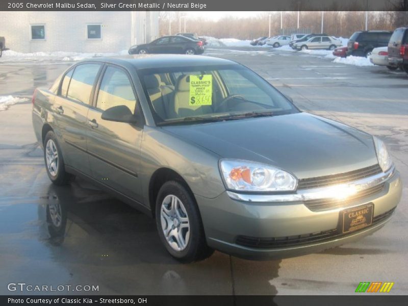 Silver Green Metallic / Neutral Beige 2005 Chevrolet Malibu Sedan