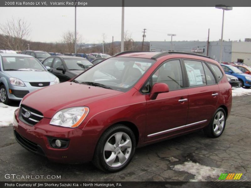 Volcanic Red / Beige 2008 Kia Rondo LX V6