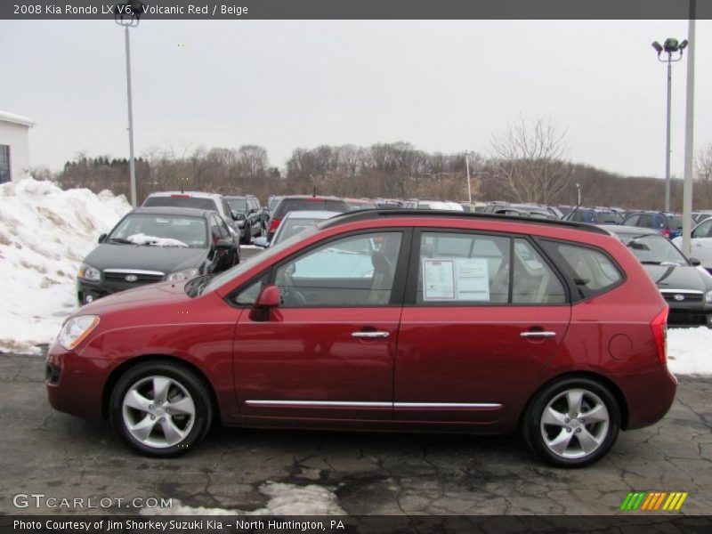 Volcanic Red / Beige 2008 Kia Rondo LX V6