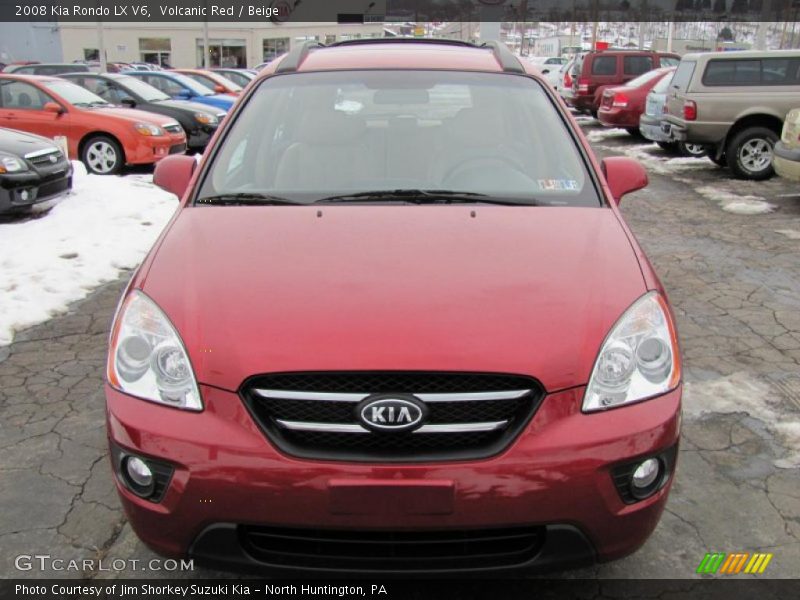 Volcanic Red / Beige 2008 Kia Rondo LX V6