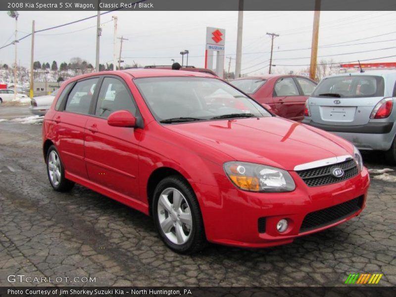 Classic Red / Black 2008 Kia Spectra 5 SX Wagon