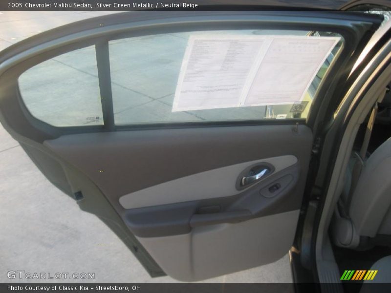Silver Green Metallic / Neutral Beige 2005 Chevrolet Malibu Sedan