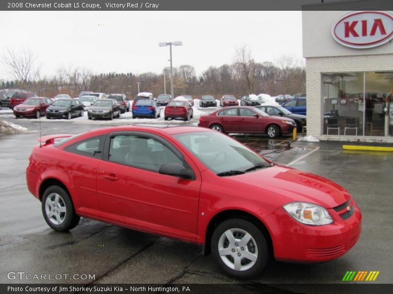 Victory Red / Gray 2008 Chevrolet Cobalt LS Coupe