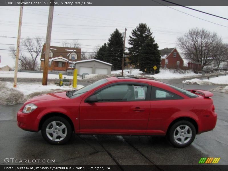 Victory Red / Gray 2008 Chevrolet Cobalt LS Coupe
