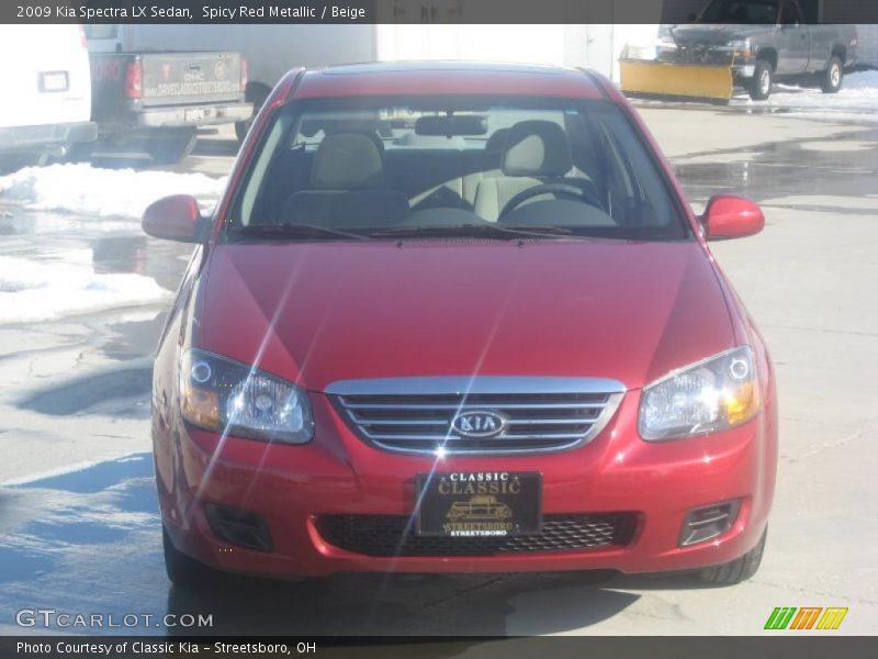Spicy Red Metallic / Beige 2009 Kia Spectra LX Sedan