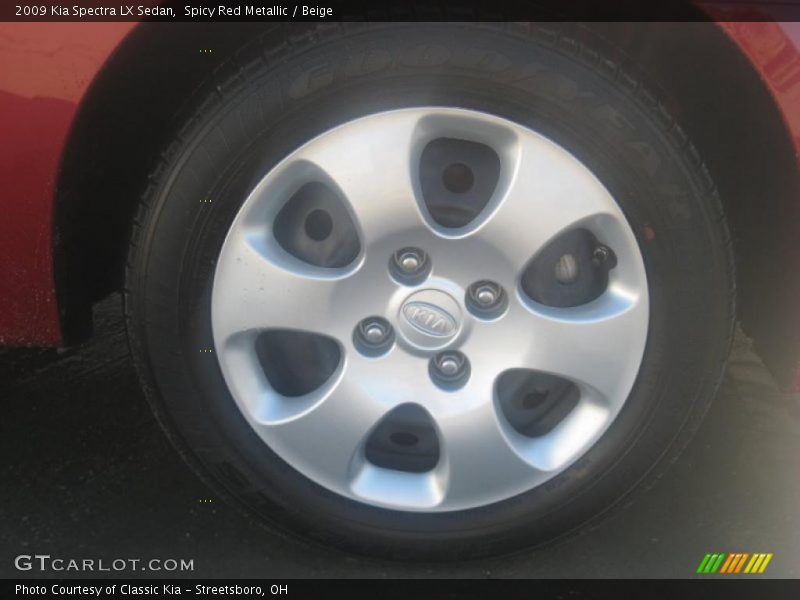 Spicy Red Metallic / Beige 2009 Kia Spectra LX Sedan